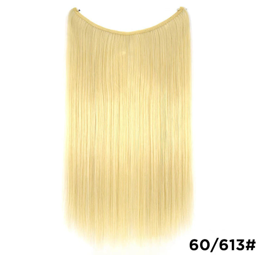 22 inches Invisible Wire No Clips in Hair Extensions