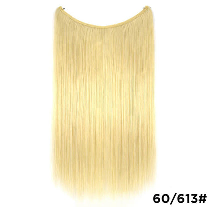 22 inches Invisible Wire No Clips in Hair Extensions