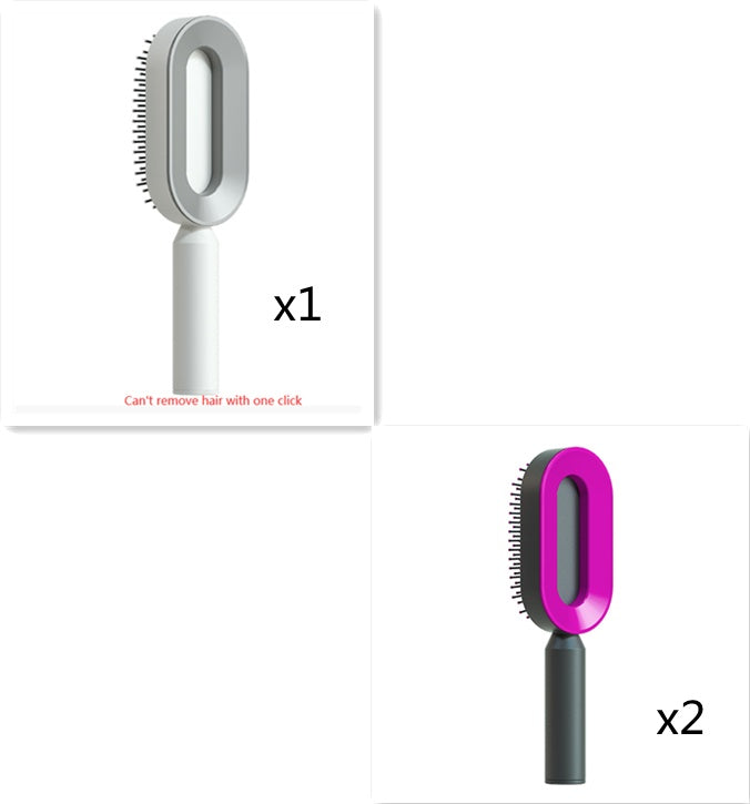 Self Cleaning Hair Brush For Women One-key Cleaning Hair