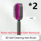 Self Cleaning Hair Brush For Women One-key Cleaning Hair