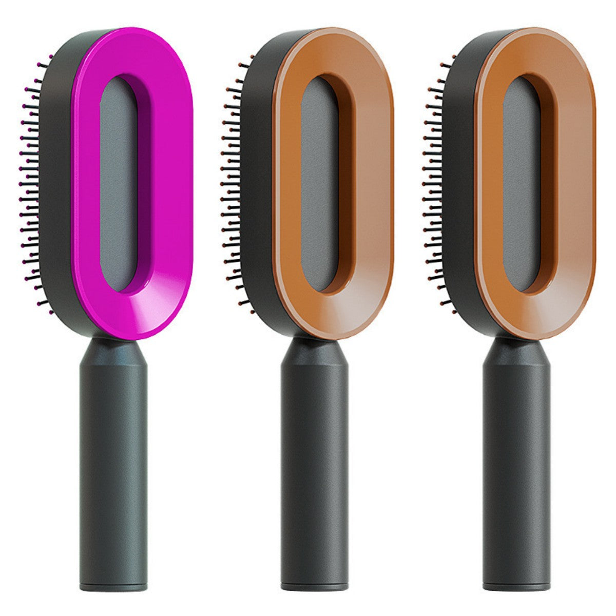 Self Cleaning Hair Brush For Women One-key Cleaning Hair