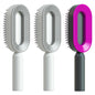 Self Cleaning Hair Brush For Women One-key Cleaning Hair