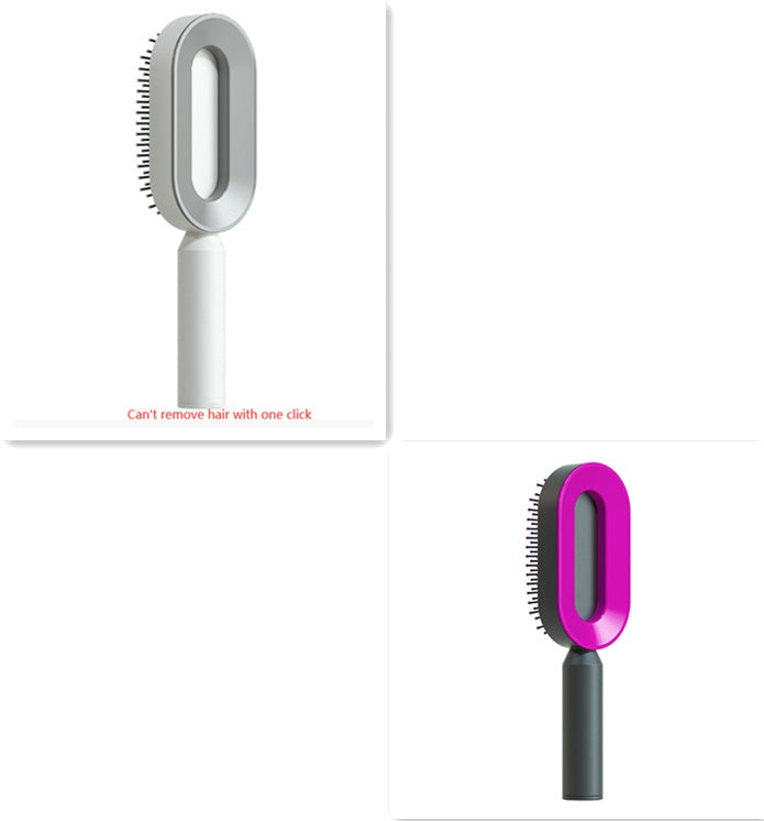 Self Cleaning Hair Brush For Women One-key Cleaning Hair